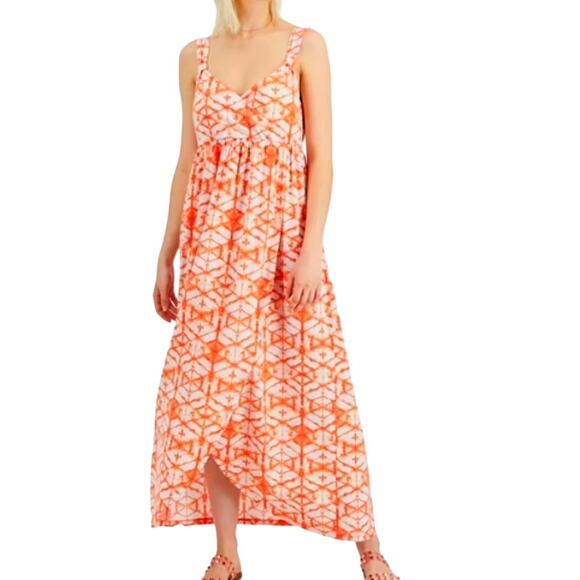 Jamie & Layla Printed Faux Wrap Maxi Dress Porcelain Rose - PL Petite Large $70 - Picture 1 of 10